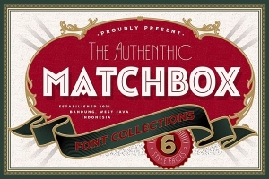 【字体】经典复古极简休闲书籍印刷排版设计英文字体 Matchbox Font Collections