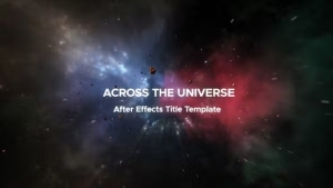 【AE模板】宇宙空间粒子汇聚文字标题动画(含模板音乐) Across The Universe