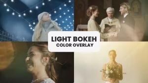 【AE模板】15种唯美散景光斑镜头光晕叠加光效动画 Light Bokeh Color Overlays