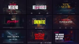 【AE模板】30个电影片名标题设计文本展示动画 Cinematic Film Titles