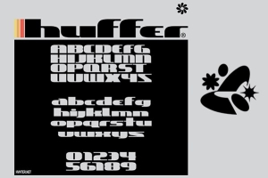 【字体】扁平可爱肥胖臃肿海报排版创意设计英文字体 HVNTER – Huffer Typeface