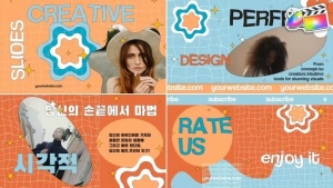【FCPX插件】时尚多彩个人媒体社交频道Vlog开场宣传图文排版动画 Colorful Creative Slides | FCPX