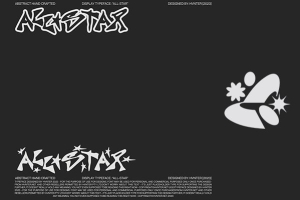 【字体】夸张扭曲抽象变形创意排版设计英文字体 HVNTER – All-Star Display Typeface