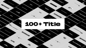 【PR模板】100个动感时尚文字标题字幕条动画 Text Title Pack