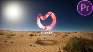 【PR模板】简洁创意沙漠背景LOGO徽标品牌展示动画 Desert Bliss Logo for Premiere Pro