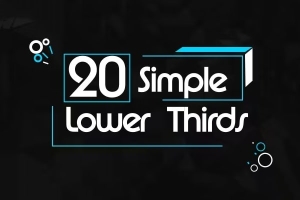【AE/PR模板】20组清新简约图形字幕条动画 Simple Lower Thirds