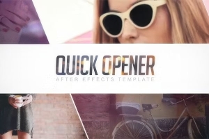 【AE模板】简洁时尚动态视频开场宣传动画 Quick Opener