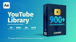 【AE模板】900个社交媒体图形动画文字标题LUT调色视频无缝转场预设 Youtube Pack – Transitions