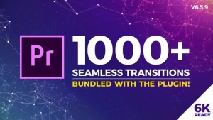 【PR脚本】1000+冲击缩放干扰破损平移扭曲炫光转场+音效 Seamless Transitions v6.5.9