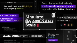 【PR模板】打字机效果文本标题逐字输入模拟动画 Typewriter Text Effect For Premiere Pro