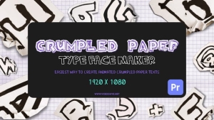 【PR模板】创意设计褶皱纸张字体组合定格文本排版动画(含模板音乐) Crumpled Paper Typeface Maker Mogrt