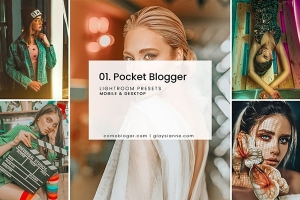 【LR预设】11款新潮时尚INS风旅拍生活摄影后期调色Lightroom预设 01. Pocket Blogger Presets