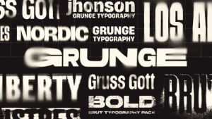 【AE模板】12个创意嘻哈垃圾摇滚粗犷前卫风格文字标题动画 Grunge Titles