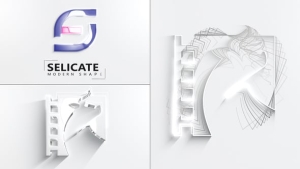 【AE模板】简约干净品牌LOGO徽标快速展示片头动画(版模板音乐) Quick Logo Reveal
