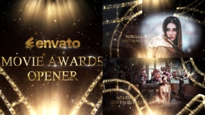 【AE模板】奢华大气音乐电影节晚会庆典颁奖典礼宣传片开场动画 Movie Awards Opener