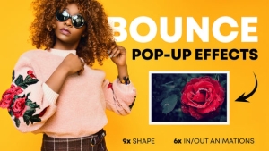 【FCPX插件】9个创意弹跳视频画中画弹窗分屏动画 Bounce Pop Up Effects 汉化版