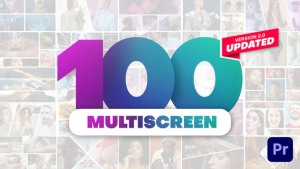 【PR模板】100个动态分屏多画面网格排列组合动画预设 Multiscreen Pack V2.0