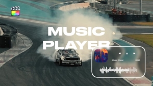 【FCPX模板】6个时尚简约音乐播放器UI动画设计效果 Music Player 汉化版