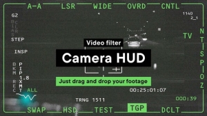 【AE模板】监控航拍摄像机录制画面取景框UI界面视频叠加动画 Aerial Camera Drone Target HUD Video Effect Template