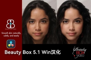 【达芬奇插件】视频人像磨皮润肤美颜修饰OFX插件 Beauty Box v5.1 Win汉化版