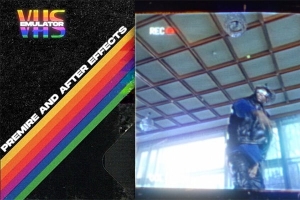【AE/PR模板】复古VHS电视失真扫描线闪烁故障显示特效 VHS Emulator for AE and Premiere Pro