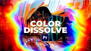 【PR模板】创意复古色彩溶解VHS故障幻灯片开场动画 Color Dissolve VHS Glitch Slideshow Opener