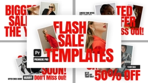 【PR模板】时尚品牌宣传促销广告图文排版展示动画 Flash Sale Animated Templates For Premiere Pro