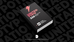 【AE模板】220个文字标题排版组合动画预设 United Typo 220 Text Animation