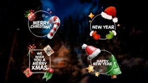 【PR模板】创意可爱风格圣诞节元素图文排版文字标题动画 Christmas Titles – Lower Thirds