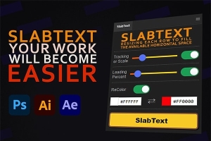 【AE/PS/AI脚本】段落块状文本智能对齐排版动画工具 SlabText v1.0.1 汉化版 +使用教程