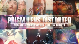 【AE模板】复古电影胶片漏光棱镜镜头扭曲叠加效果视觉动画 Prism Lens Distorted Effects Film Light Leak Overlays