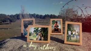 【AE模板】户外自然背景梦幻光线相框照片幻灯片动画 A day outdoors slideshow
