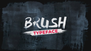 【AE模板】创意绘画风格毛笔笔触字母数字符号元素图形动画 Brush Animated Font