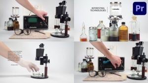 【PR模板】复古科学教育实验室研究模型场景动画 Science for Premiere Pro
