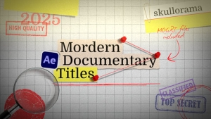 【AE/PR模板】15个时尚现代电视新闻纪录片注解文字标题动画 Modern Documentary Titles