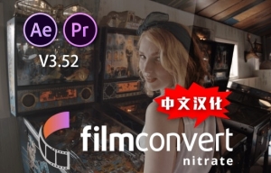 【AE/PR插件】数字转胶片调色插件 FilmConvert Nitrate for Adobe v3.52 Win汉化版