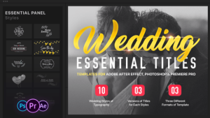 【AE/PR模板】30款简约优美爱情婚礼视频设计文字标题动画 Essential Wedding Titles