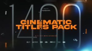 【PR脚本】1400个电影文字标题排版设计复古胶片边框特效转场预设 Cinematic Titles Pack Premiere Pro