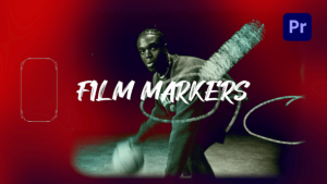 【PR模板】复古电影胶片划痕涂鸦标记闪烁光效视频转场动画 Film Markers Transitions