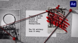 【AE模板】复古档案悬疑推理机密文件开启标注涂鸦动画 Top Secret Classified Files Opener