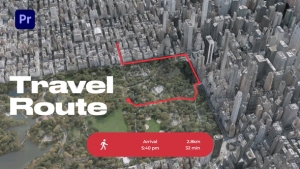 【PR模板】6款户外旅行路线分享标题动画 Travel Route
