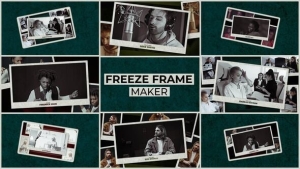 【PR模板】6款创意复古纹理卡通漫画效果帧定格动画 Freeze Frame v5 MOGRT