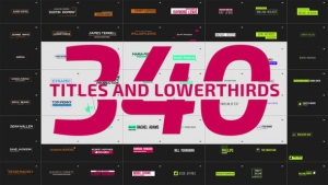 【AE模板】340个现代时尚动态文字标题字幕条排版动画(含模板音乐) Motion Titles and Lowerthirds
