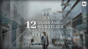 【AE模板】12种视频区域玻璃扭曲折射模糊叠加特效 Overlays Blur & Glass Effects