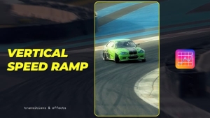【PR模板】航拍视频摄像机变速运镜速度渐变竖屏转场特效 Vertical Speed Ramp – Transitions & Effects