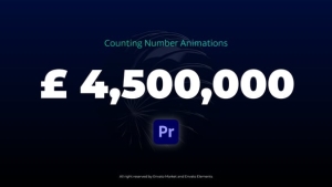 【PR模板】简洁时尚数字滚动倒计时计数统计动画 Counting Number Animations
