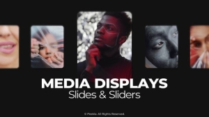 【PR模板】40个滚动卡片滑动切换展示幻灯片动画 Media Displays – Slides and Sliders