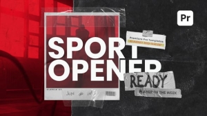 【PR模板】动感时尚复古元素标题体育运动节目宣传开场动画 Action Sport Opener for Premiere Pro