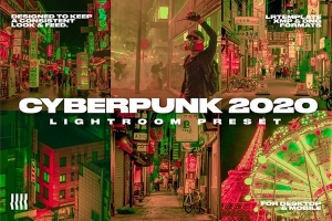 【LR预设】复古科幻未来电影游戏赛博朋克霓虹色彩Lightroom预设 Cyberpunk 2024 Film Lightroom Preset