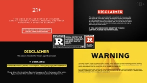 【PR模板】视频画面片段警告用户年龄内容限制免责声明提示动画 Disclaimer & Warning Elements